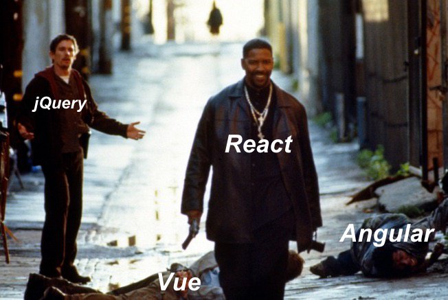 Denzel React Angular Vue jQuery